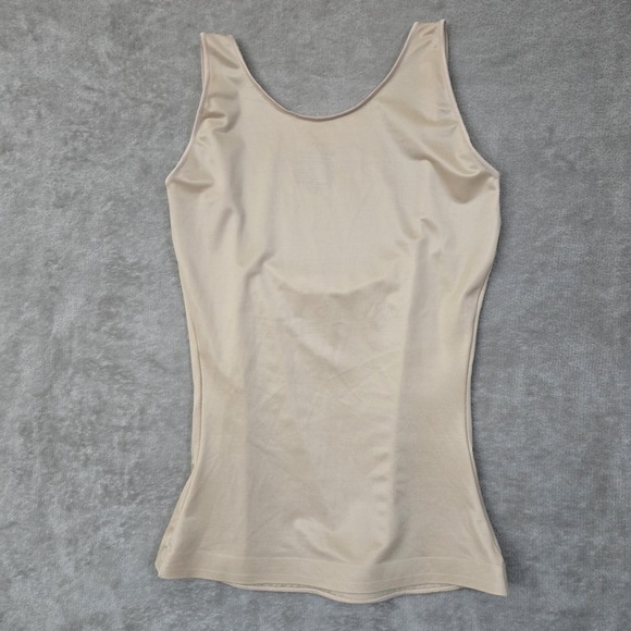 Spanx Shaping Tank Nude Beige Cami Top Medium Seamless Smoothing Base Layer - Picture 1 of 3